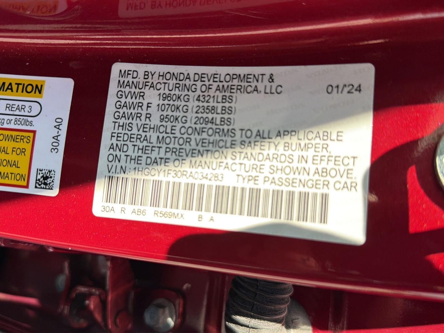 2024 Honda Accord Sedan EX
