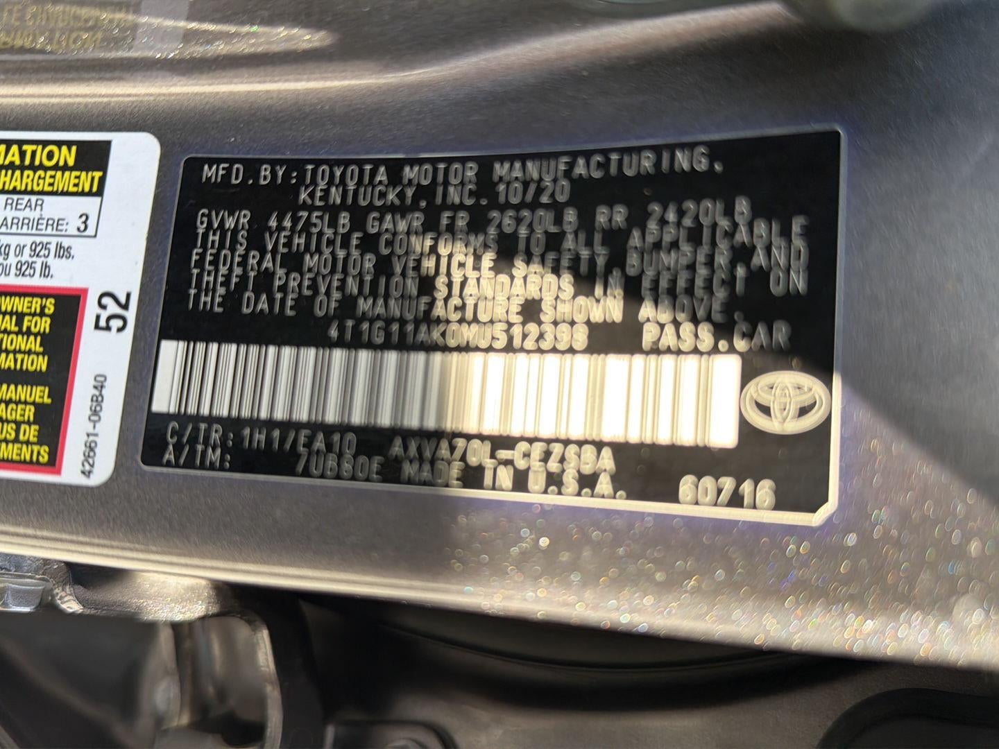 2021 Toyota Camry SE