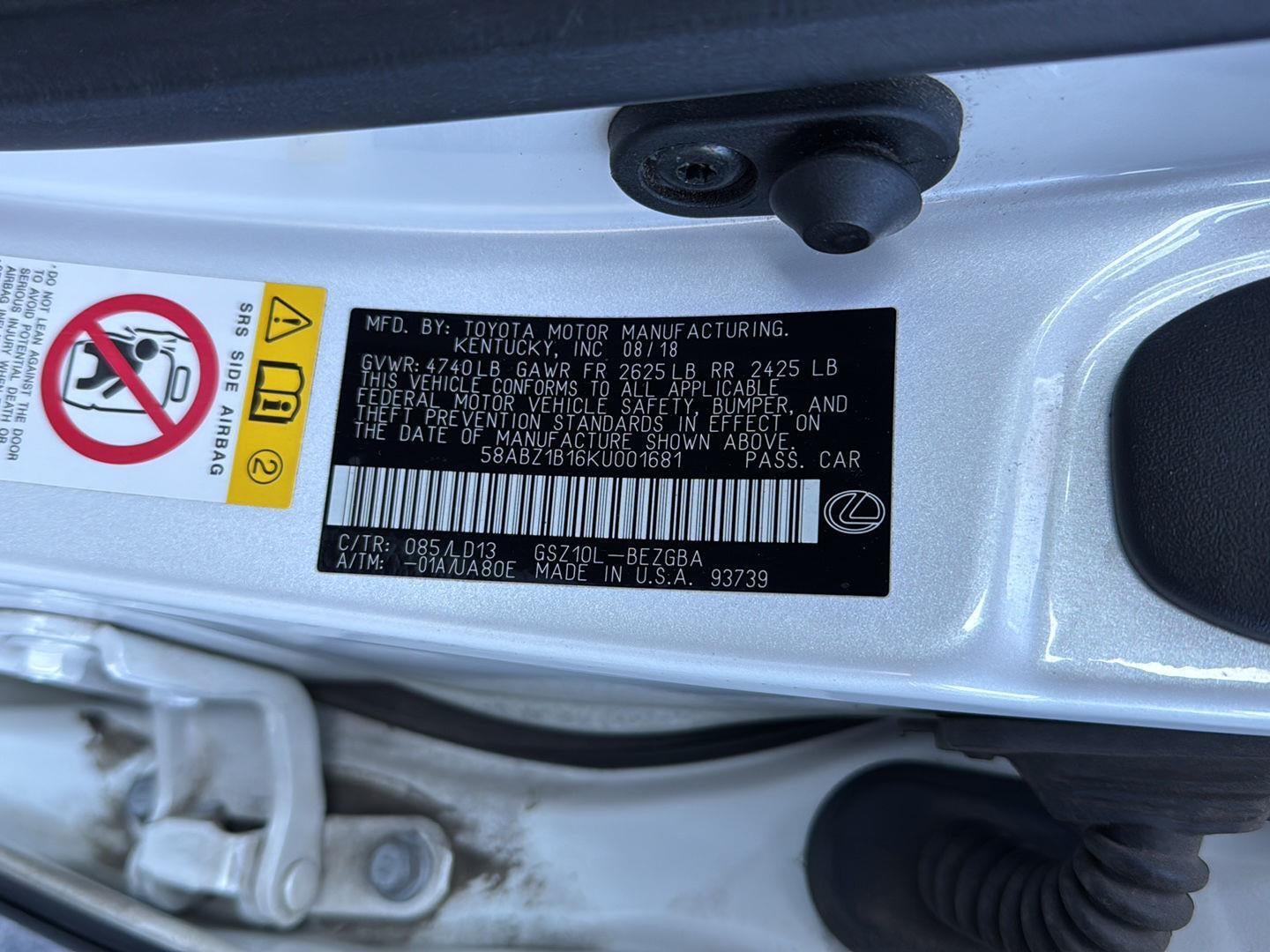 2019 Lexus ES 350 ES 350