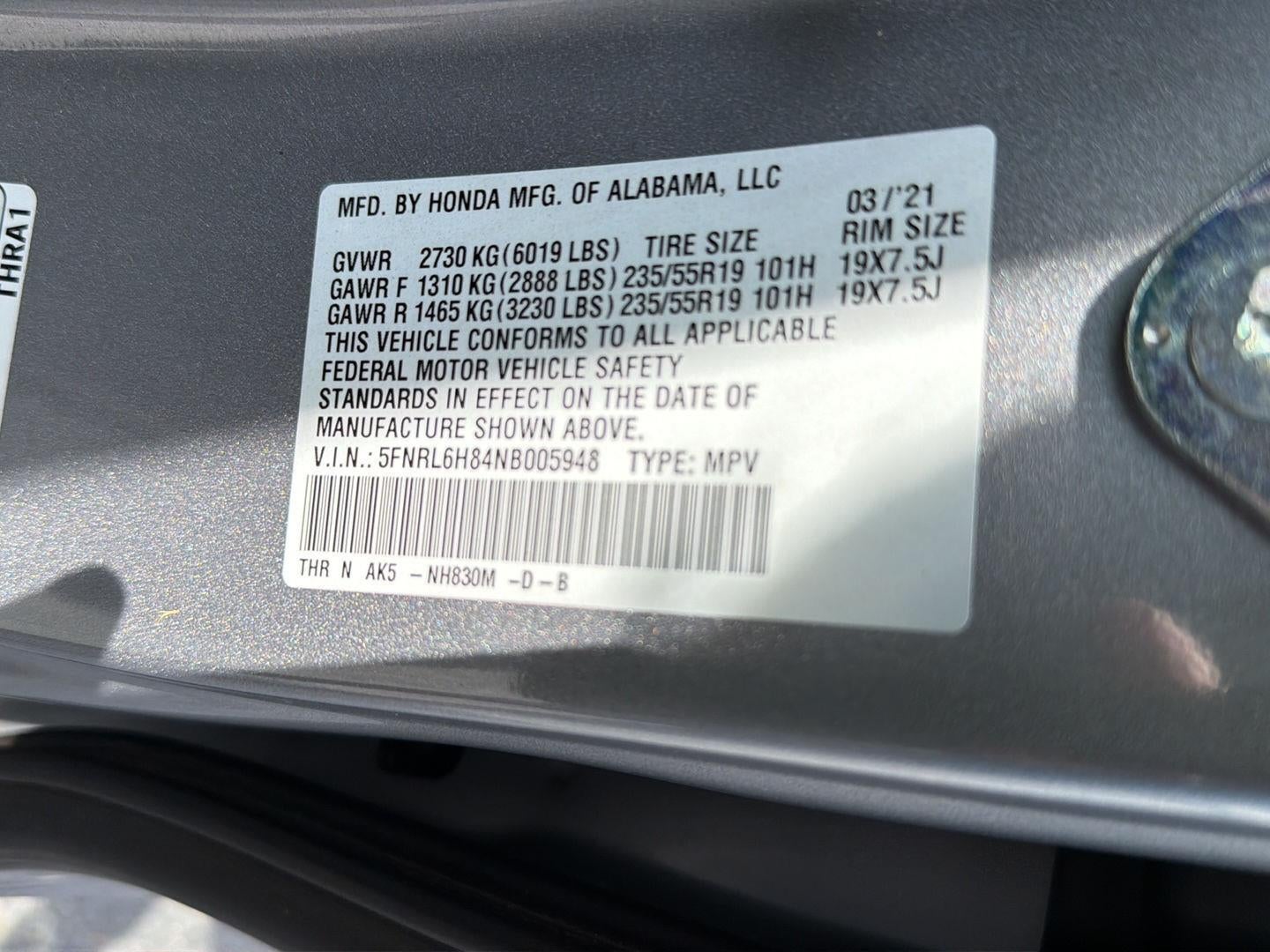 2022 Honda Odyssey Touring