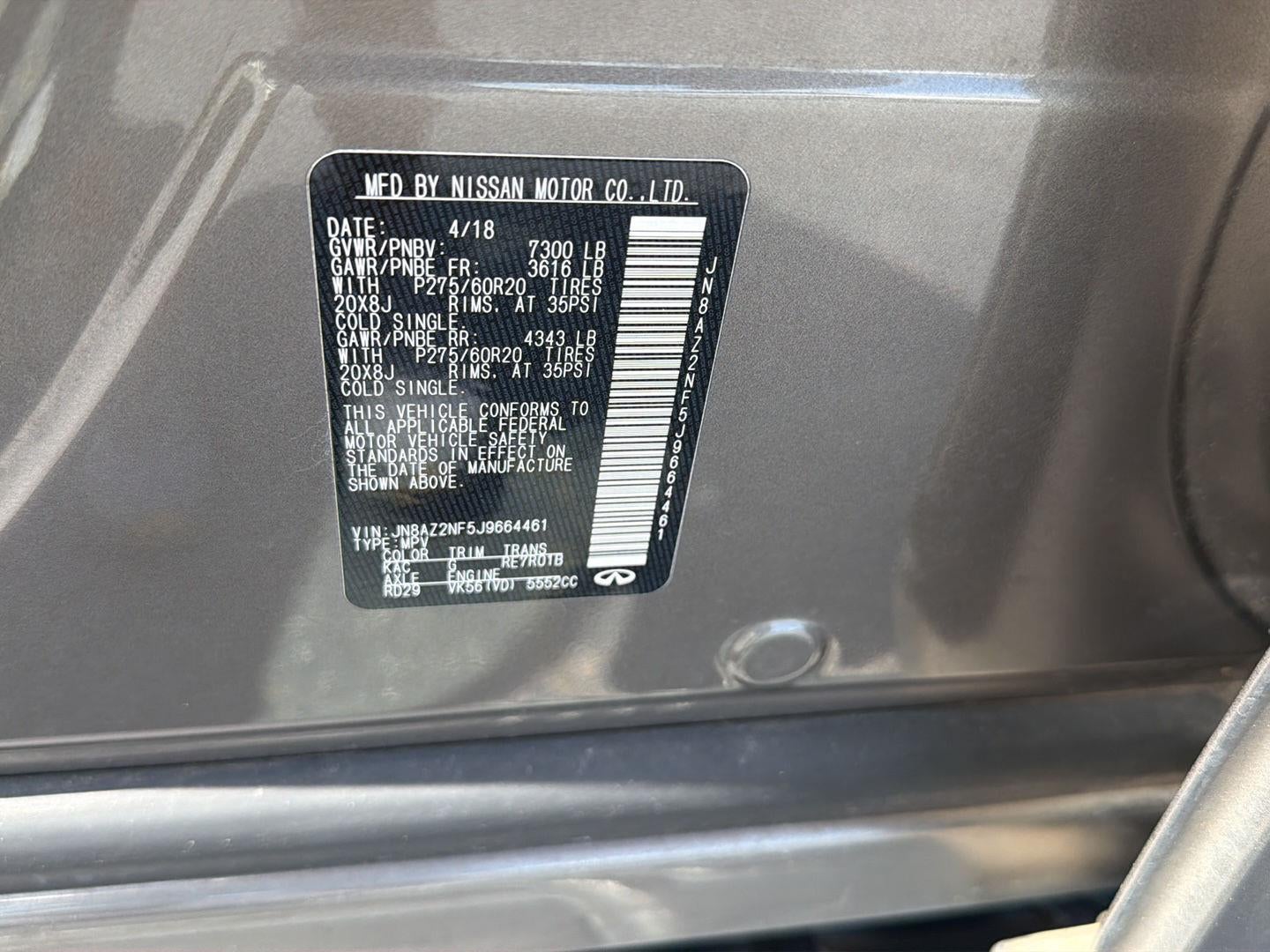 2018 INFINITI QX80 2WD