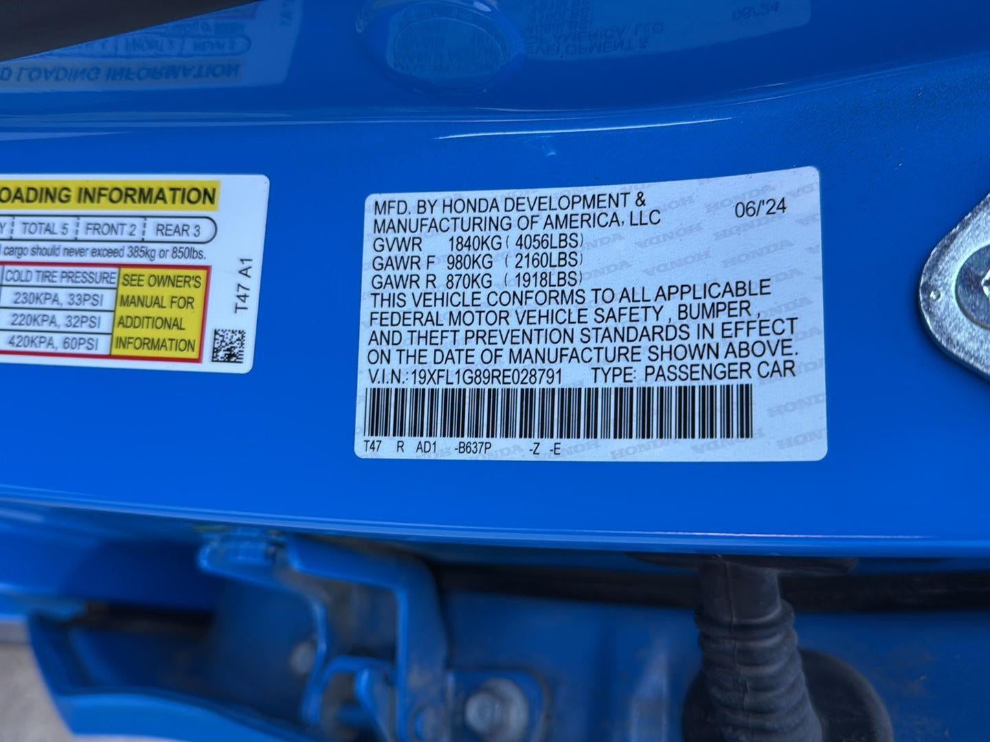 2024 Honda Civic Hatchback Sport Touring