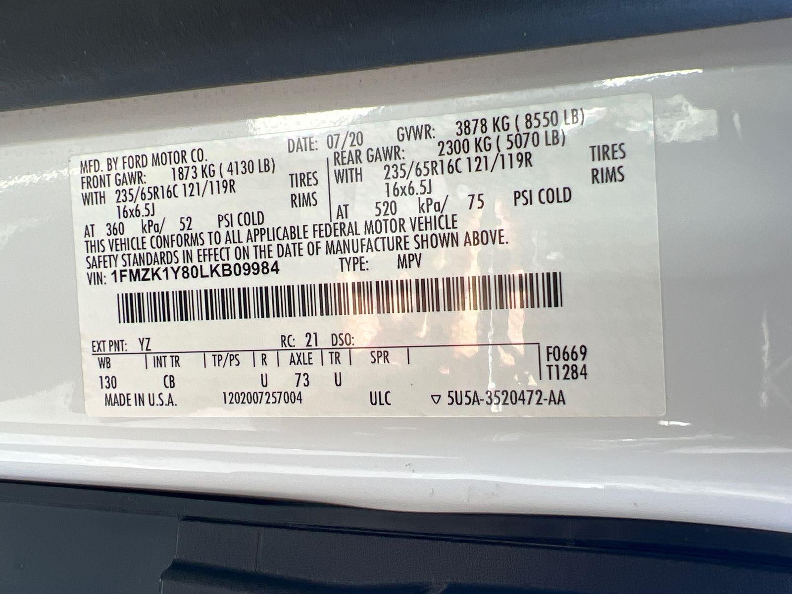 2020 Ford Transit 150 XL