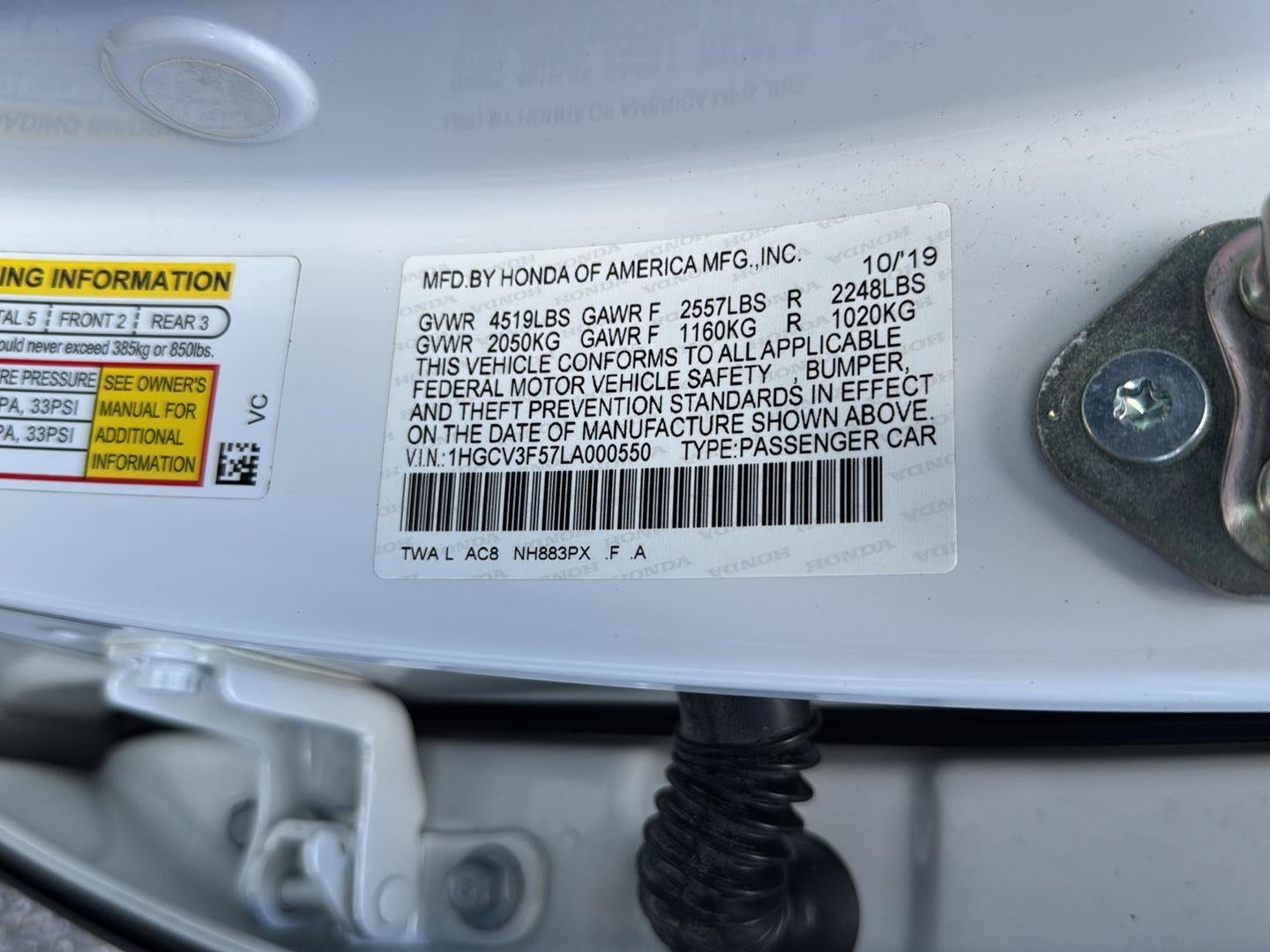 2020 Honda Accord Hybrid EX-L