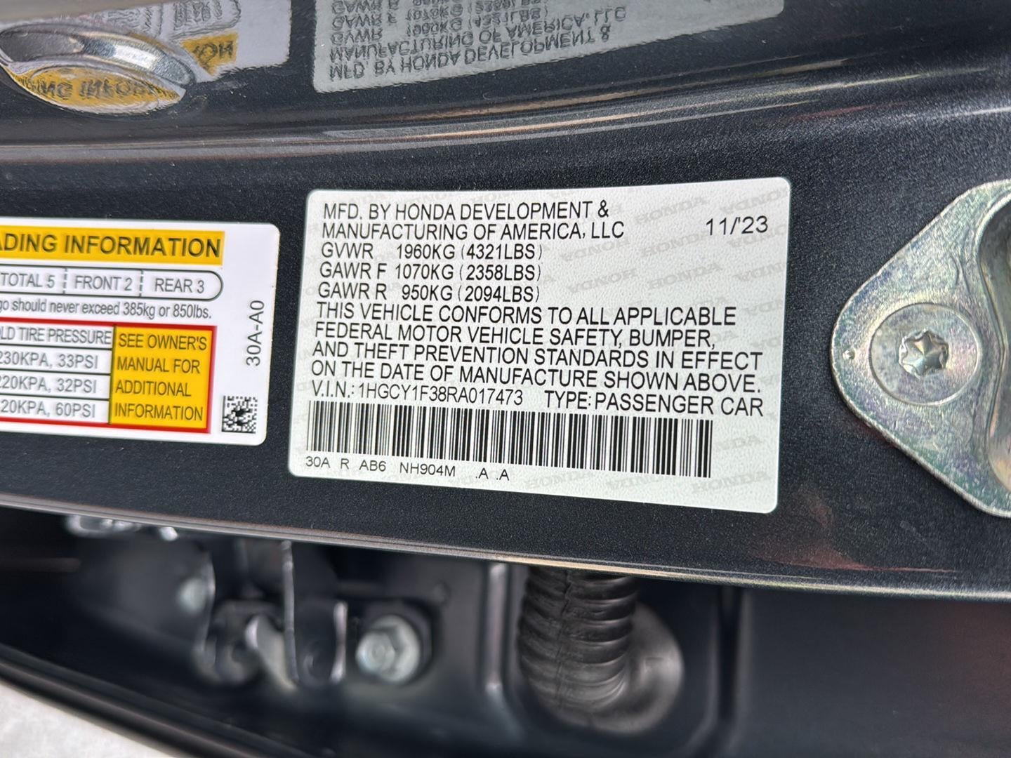 2024 Honda Accord Sedan EX