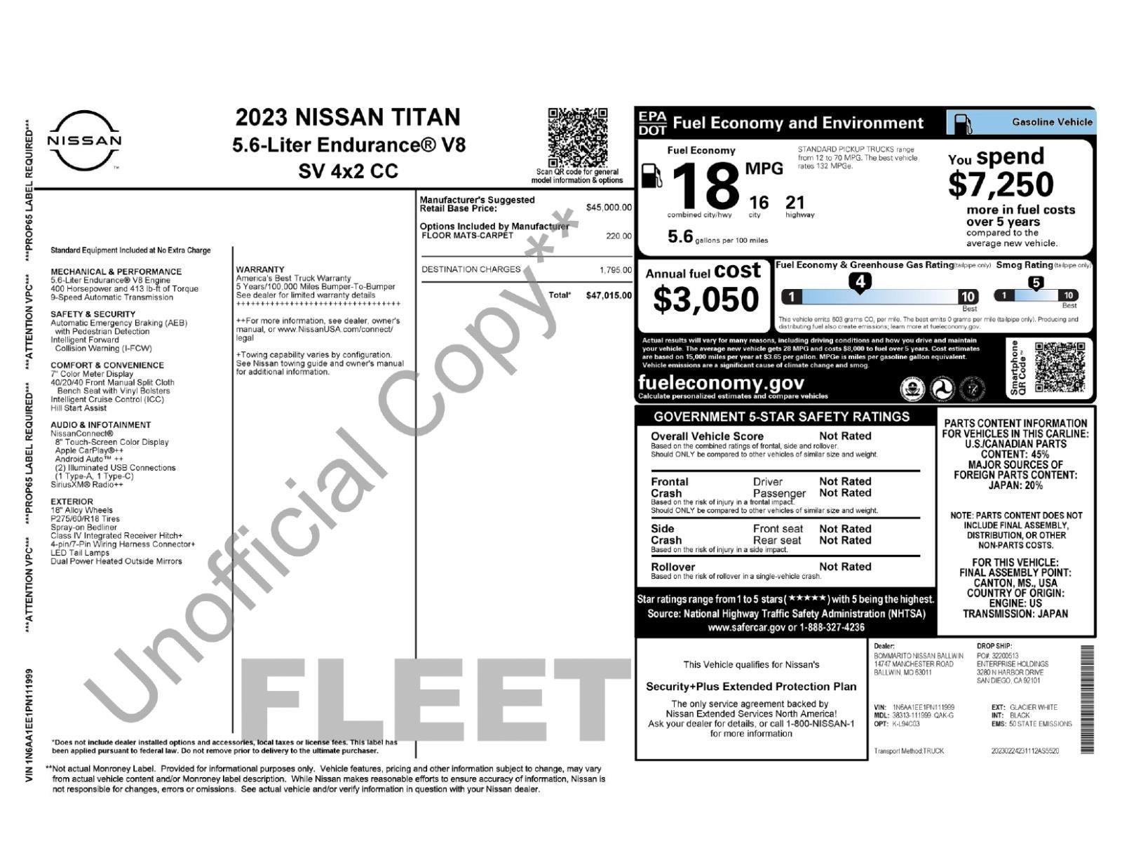 2023 Nissan Titan SV