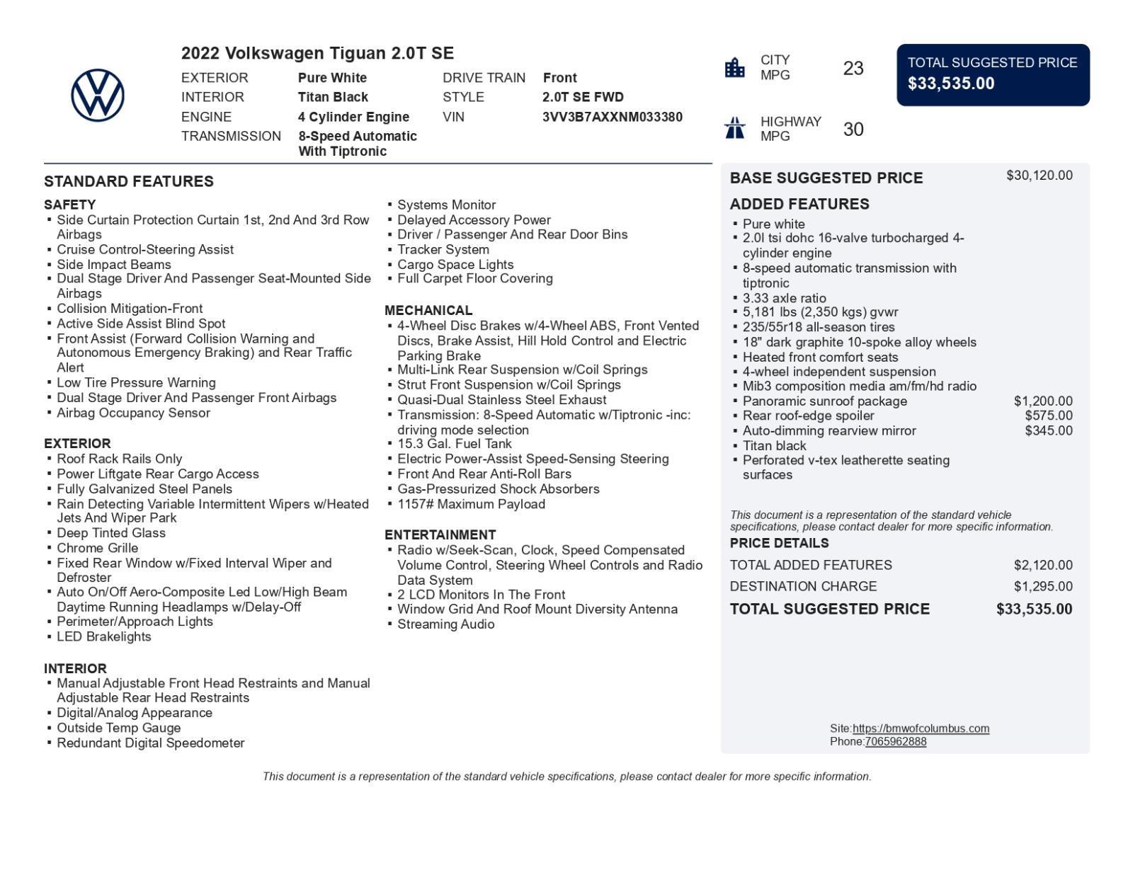 2022 Volkswagen Tiguan SE