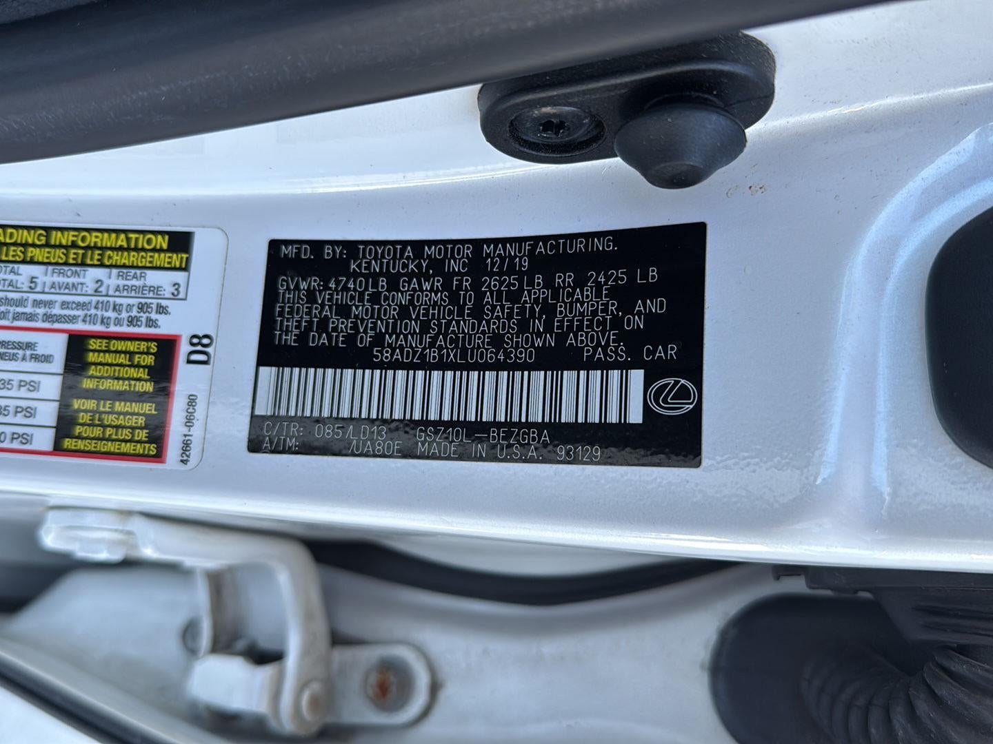 2020 Lexus ES ES 350