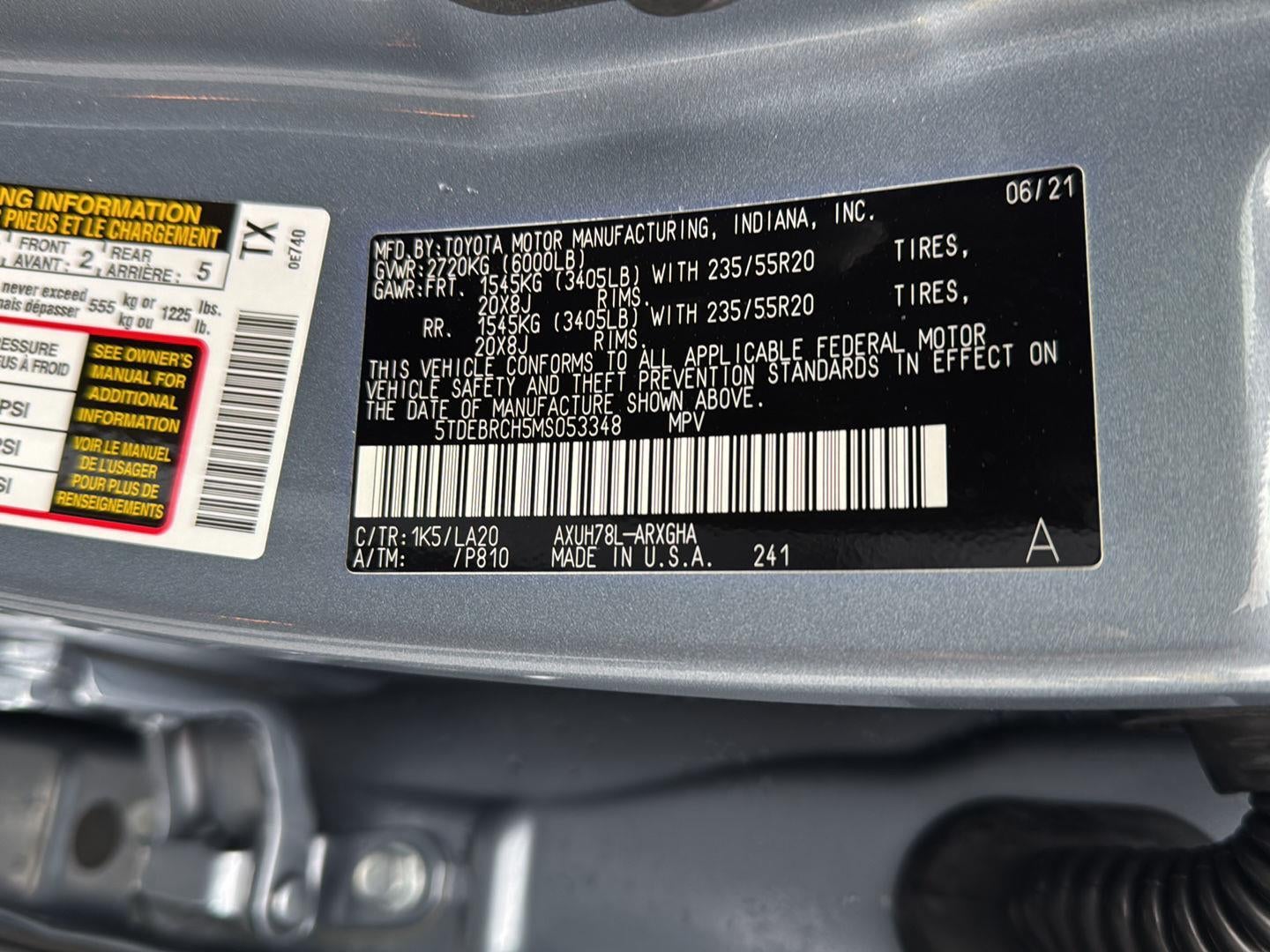 2021 Toyota Highlander Hybrid Platinum