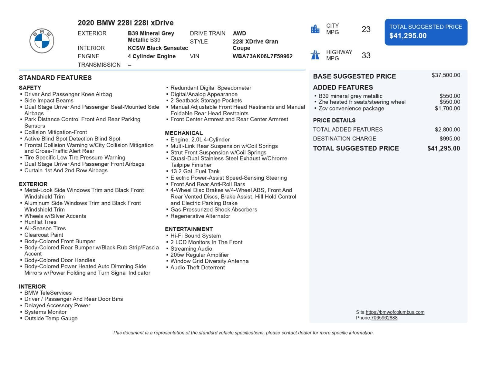 2020 BMW 2 Series 228i xDrive